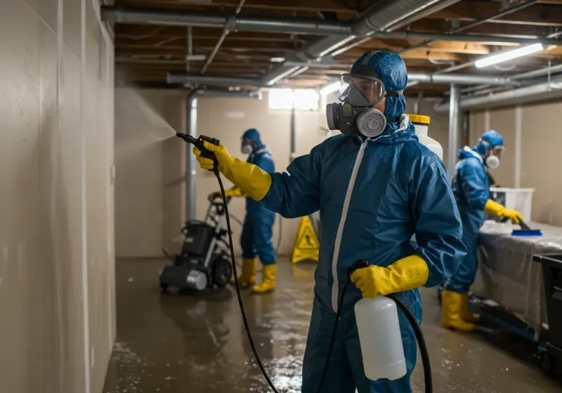 Basement Sanitization and Antimicrobial Treatment process in Jackpot, NV