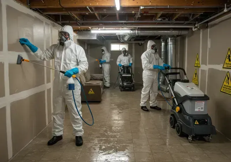 Basement Moisture Removal and Structural Drying process in Jackpot, NV